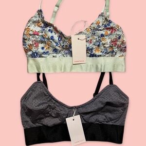 New Size S Multi-coloured floral bralette & Gray set bundle